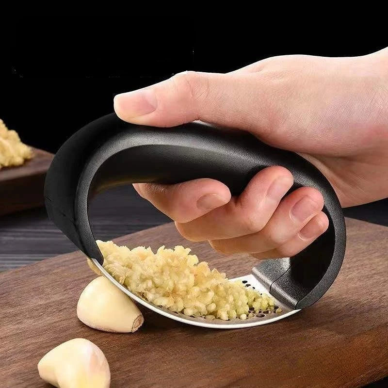 Stainless Steel Garlic Press Crusher Manual Garlic Mincer Tool